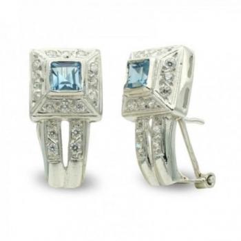 Inmaculada Romero AF4339 – Boucles d’oreilles blanc à clip – Zirconium
