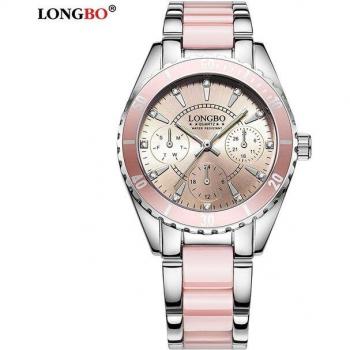 Reloj analógico de cerámica LONGBO para mujer