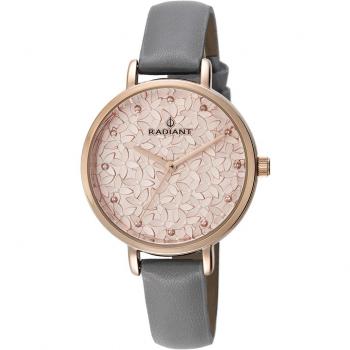 Reloj Mujer Radiant RA431603 Piel Rosa y Cristal Mineral, 5 ATM