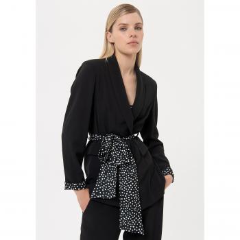 Blazer Longo Estilo Regular em Fabricação Técnica