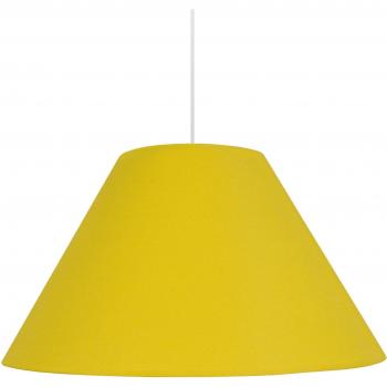 Abat-jour conique en tissu jaune