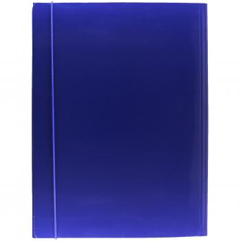 Esselte Cartella a 3 Lembi Realizzata in Cartoncino da 550 gr con Elastico Colore Blu Confezione da 5