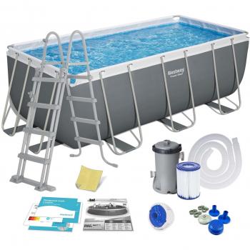 Piscine hors sol Bestway Power Steel 412 x 201 x 122 cm avec filtre à cartouche, échelle et diffuseur Chemconnect
