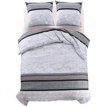 Copripiumini 3 pezzi stampa floreale a righe, 200x220/80x80 cm – vidaXL