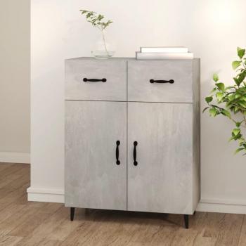 Aparador de madera de ingeniería gris hormigón 69,5x34x90 cm Vidaxl Gris