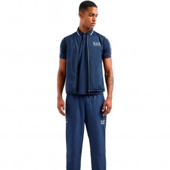EA7 Polo Striped Tennis Club Bleu Marine – Modèle M