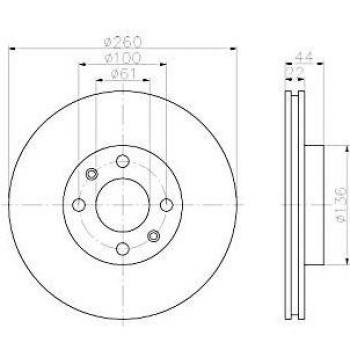 Disco freno HELLA 8DD 355 109‑331