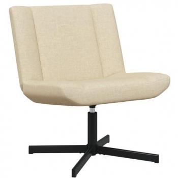 Tapisserie d’appoint crème avec assise polyester et socle métallique – Vidaxl