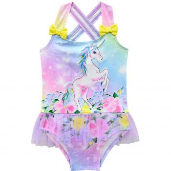 One-Piece Unicorn Bathing Suit for Girls 3-10 Years G48-8038