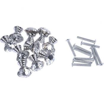 Fashion10 20mm Clear Glass Pull for Kitchen