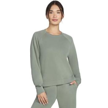 Green Skechluxe Elevate Crew‑Neck Sweater – Skechers 2XL