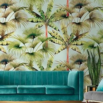 Tropical Verde con Fondo Turquesa