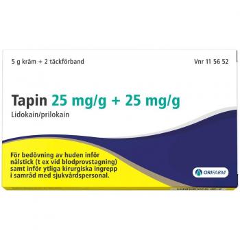 Tapin 25 mg/g + 25 mg/g kräm 5 g