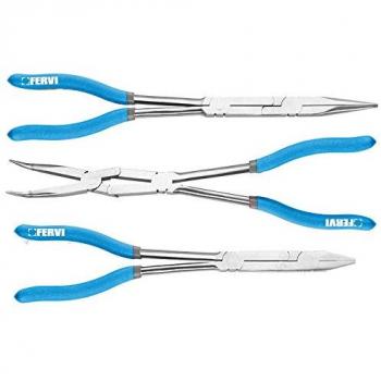 Set di pinze lunghe a doppio snodo Fervi – 3 unità 0872/p