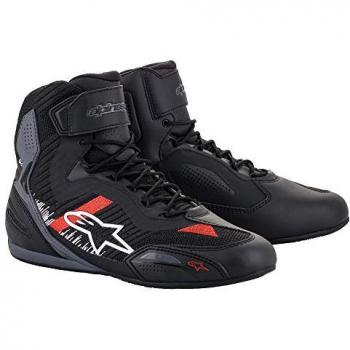 Scarpe da moto Alpinestars Faster-3 Rideknit Nero Grigio Rosso 46