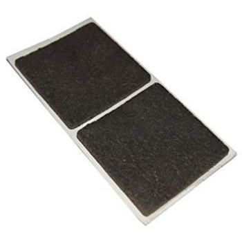 Pegatinas de Fieltro en Forma Cuadrada, 50 mm × 50 mm, Marrón – Paquete 2 piezas
