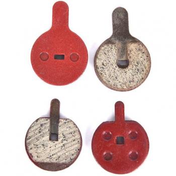 Pastillas de freno de disco orgánicas rojas para MTB y bicicleta de carretera (par)