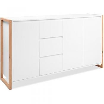 Buffet Denver Design Chêne Brut – 3 Portes, 3 Tiroirs (160×40×88 cm)