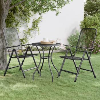 VidaXL Gartentisch Ø60x72 cm mit Streckgitter Anthrazit