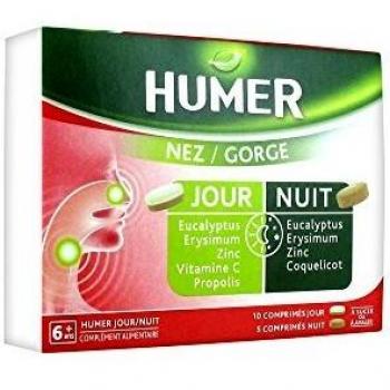 Humer Comprimés pour le nez et la gorge jour/nuit
