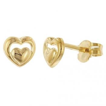 TrendOr 28589 Kinder‑Gold‑Herz Ohrstecker 333/8K
