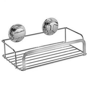 Croydex Stick-n-Lock Cosmetic Basket Silver