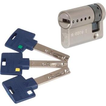 Demi cylindre Mul-T-Lock nickelé 32 x 10 mm Interactive +