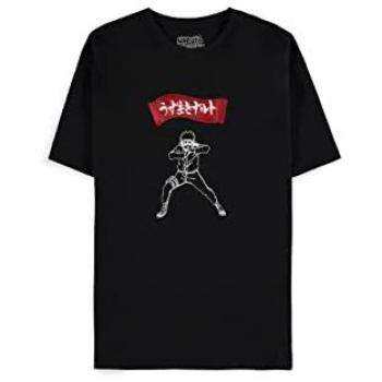 T-Shirt Naruto Shippuden Nero 100% Cotone M a XL