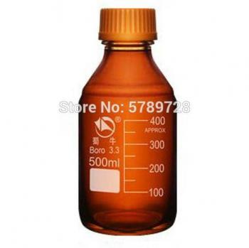 500ml Amber Glass Sample Bottle with Screw Cap