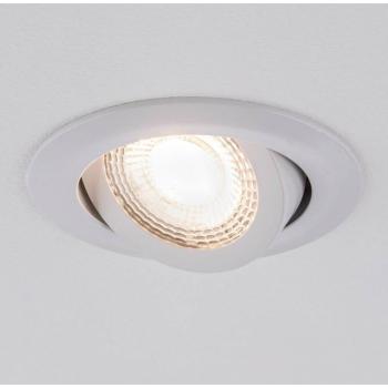 Ensemble de 3 Spots LED Encastrés Dimmables et Orientables, Blanc Mat, 12W (4.8W x 3), 3000K
