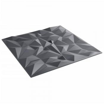 Pannelli Murali 48 pz Grigi 50x50 cm XPS 12 m² Ametista vidaXL406785