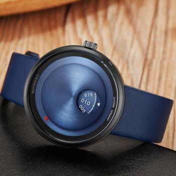 Unique Turntable Leather Watch for Couples