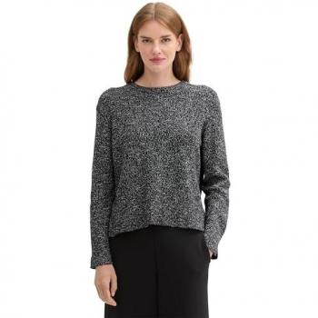 TOM TAILOR Damenpullover mit V-Ausschnitt und Schlitzen