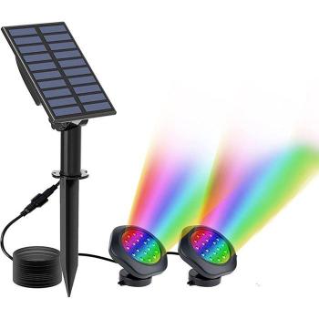 Underwater RGB Solar Fountain Light