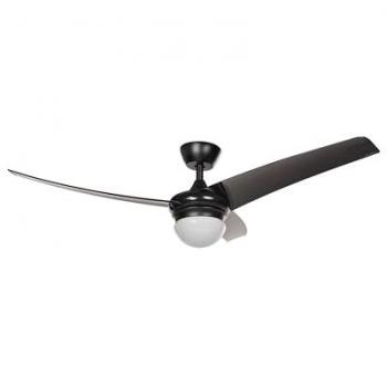 Beliani Ventilateur plafond moderne, télécommande intégrée, lampe LED noire
