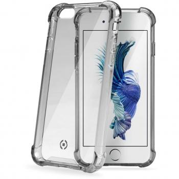 Celly Armor Tough Case iPhone 7 – Design Rigido, Colore Nero Trasparente