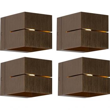 Apliques de pared inteligentes bronce oscuro 9,7 cm con WiFi G9
