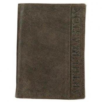Portefeuille vertical en cuir de vachette Châtaigne Arthur et Aston 3 volets pliant 10,5 x 14,5 x 1 cm