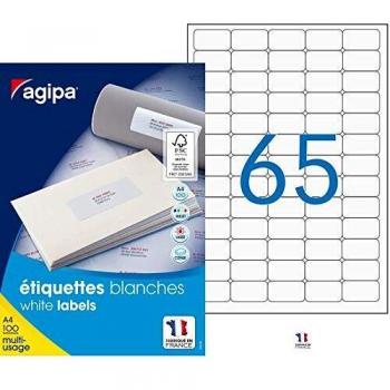 Agipa Adressetiketten, 38,1 x 21,2 mm, weiß