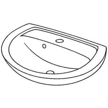 Pariser Handwaschbecken, 50 cm, Weiß