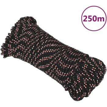 Corde de bateau 250 m Noir 3 mm Polypropylène