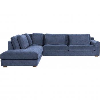 FURNINOVA Ecksofa Grande, elegantes Design in Blau