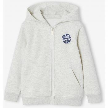VERTBAUDET Basics Boy’s Zip‑Up Hoodie – Marl White – 18M–24M