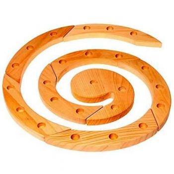 Spirale di legno per avvento e compleanno Waldorf con angolo delle stagioni in materiali ecocompatibili