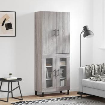 Armoire de rangement Sonoma gris 69,5x34x180 cm en bois d'ingénierie