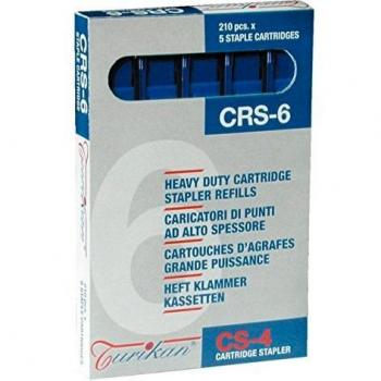 Caricatori per cucitrice Turikan CRS-6 blu h. 6mm capacità 2-25 fogli conf. 5
