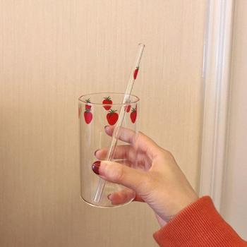 Strawberry Glasses with Straws
