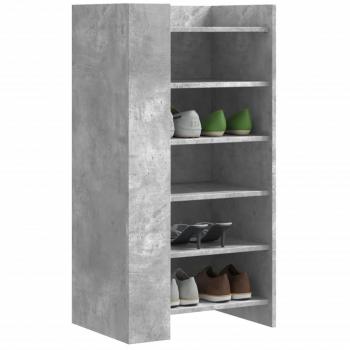 VidaXL Footwear Cabinet Concrete Grey 52x37.5x100 cm Engineered Wood