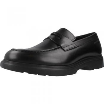 Mocasines de Hombre Forever 1 en Piel Negra con Bordón y Adorno de Antifaz