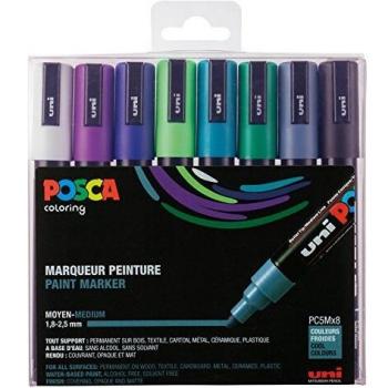 Pochette de 8 marqueurs Posca PC-5M